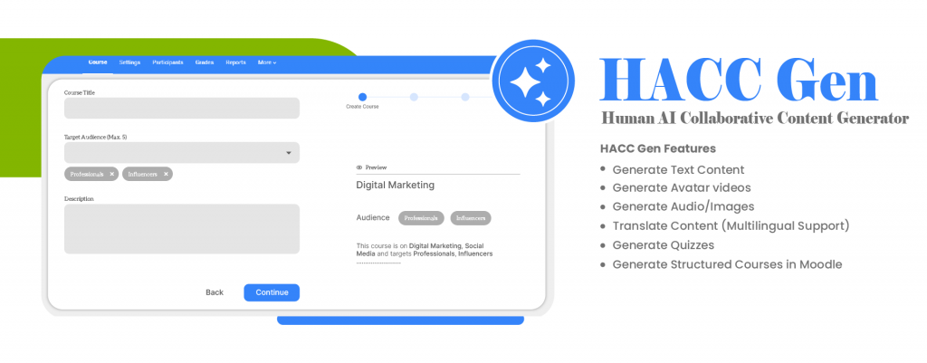 HACC Gen Moodle Plugin